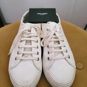 Saint Laurent Canvas Low Top Sneakers in Size 39